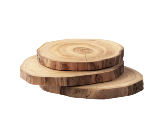 Wooden Podium for Product Placement Natural and Elegant Display Stand cut out transparent isolated on white background PNG file