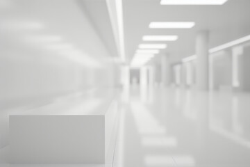 Abstract blur and defocused WHITE retail store for background