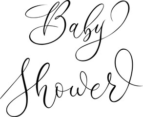 Baby Shower modern calligraphy. Vector file. Modern calligraphy style. For baby shower printings, invitations, cards