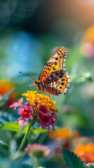 Obraz premium butterfly on flower