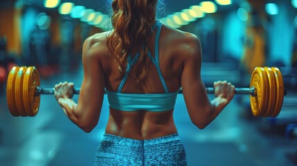 fitness ,workout, gym exercise ,lifestyle and healthy concept.Woman in exercise gear standing in a row holding dumbbells during an exercise class at the gym.Fitness training with kettlebell in sport