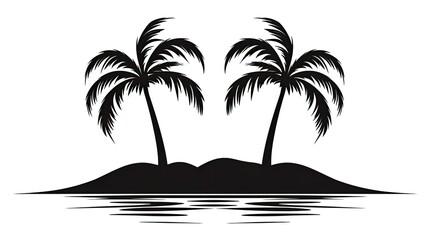 Fototapeta premium tropical island with palm trees