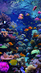 fish swimming in the aquarium