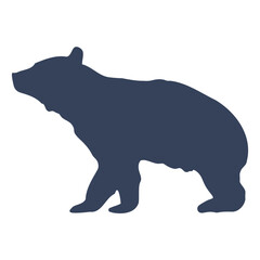 A silhouette of a bear