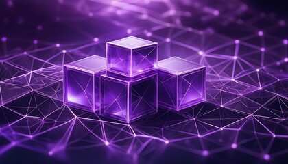 purple cubes design in the style of fluid networks generative ai