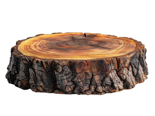 Wooden Podium for Product Placement Natural and Elegant Display Stand cut out transparent isolated on white background PNG file