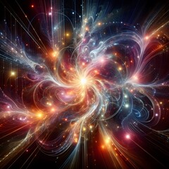 Fototapeta premium An electrifying display of abstract colorful lights