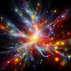 Fototapeta premium An electrifying display of abstract colorful lights