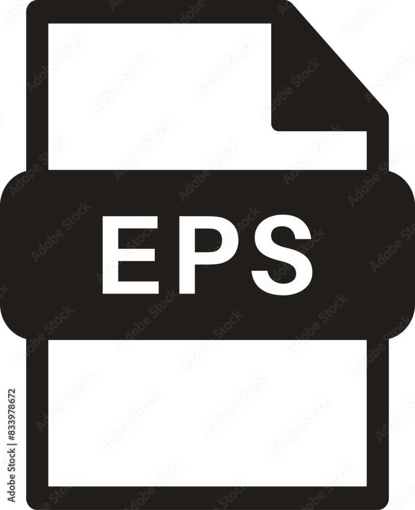 Poster eps file format icon isolated on white background . eps file icon vector