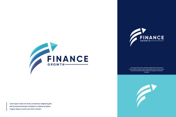 movement symbol, for finance, investment growth, logo design vector.