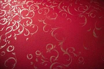 red background with ornament