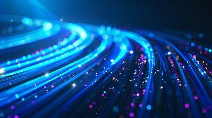 Blue light streak, fiber optic, speed line, futuristic background for 5g or 6g technology wireless data transmission, high-speed internet in abstract. internet network concept. vector design.