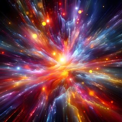 Obraz premium An electrifying display of abstract colorful lights