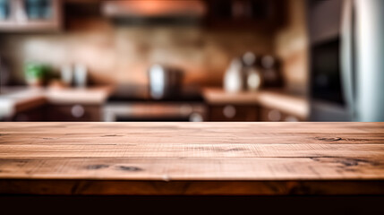 A kitchen with a wooden countertop and a view of the cabinets.