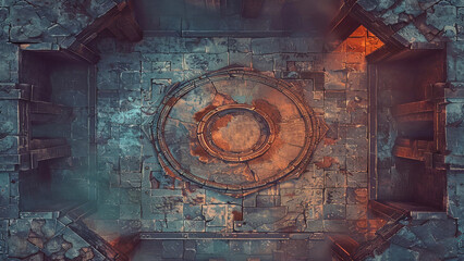 Crypt Battlemap DnD,RPG Map for Dungeons and Dragons,game background,horror adventure background,Ruins underground