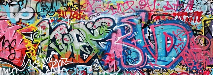 graffiti wall abstract background, Generative Ai not real photo, idea for artistic pop art background backdrop	
