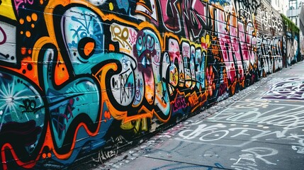 wall of narrow passage full of  messy sketch painting, graffiti wall abstract background, Generative Ai not real photo, idea for artistic pop art background backdrop	
