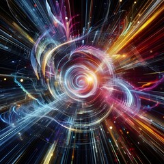 Fototapeta premium An electrifying display of abstract colorful lights