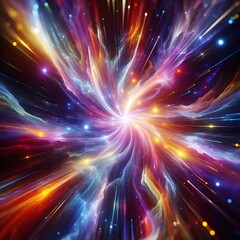 Naklejka premium An electrifying display of abstract colorful lights