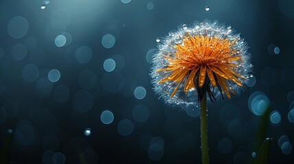 Fototapeta premium dewy dandelion 