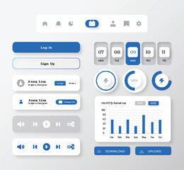 UI Kit Element Vector Template Premium Collection