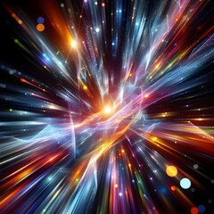 Obraz premium An electrifying display of abstract colorful lights