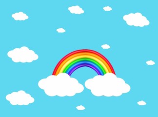 rainbow and clouds