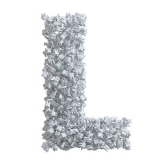 Alphabet made of teeth, letter L