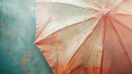 Pretty umbrella in soft, pale colors