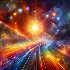 Fototapeta premium An electrifying display of abstract colorful lights