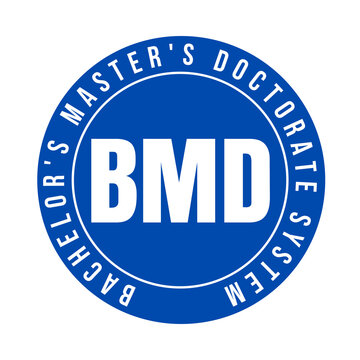 BMD Bachelor's master's doctorate system symbol icon