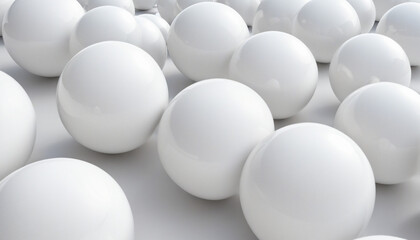 Geometric White Spheres: Minimalist Three-Dimensional Design