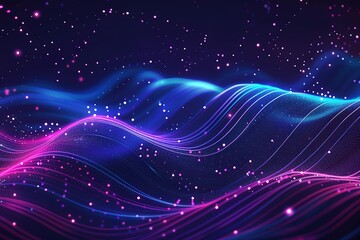 Fototapeta premium Blue background with purple and blue lines