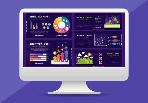Dark Purple and Multicolor Business Infographic Data Analysis Infographic
