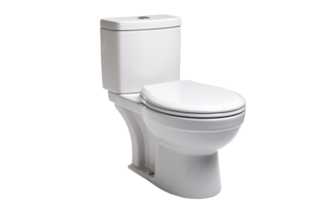 Modern White Ceramic Toilet Isolated