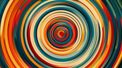 Circular pattern with colorful arcs.
