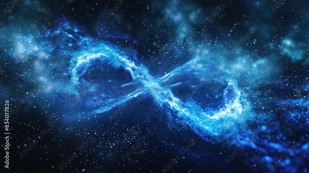 Aufkleber abstract background with a glowing infinity loop.