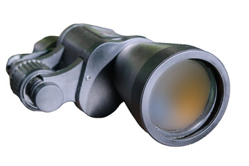Spotting scope isolate on a white background close-up.
