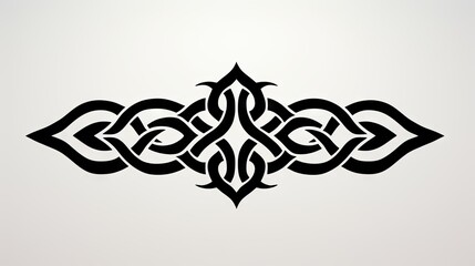 Monochrome image showing a complex celtic knot design, symbolizing eternity and interconnectedness