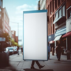 blank billboard on the street
