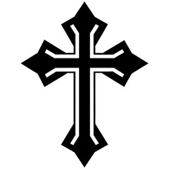 Catholic cross logo icon