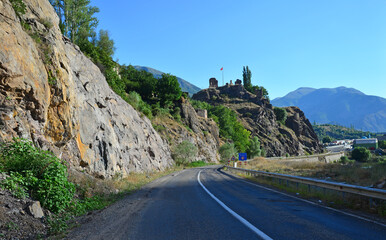 A view from Ispir Castle in Ispir, Erzurum, Turkey
