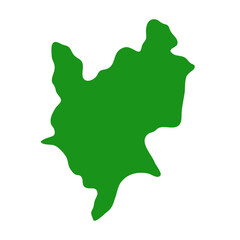 Mwaro map in green color