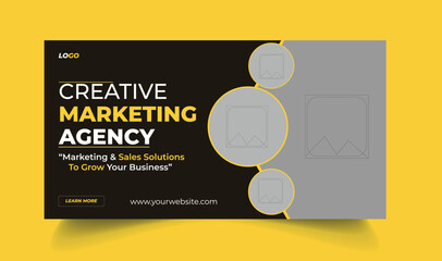corporate web banner design creative marketing agency template