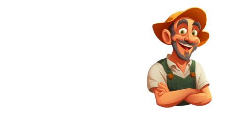 A portrait of the happy and smilling gardener man .