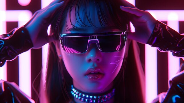 Woman With Sunglasses and Choker