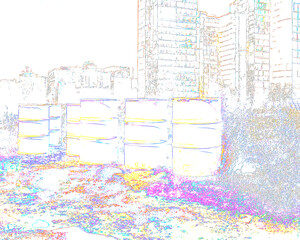 abstract background with city