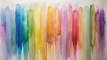 Watercolor brush strokes on a white wall , artistic, paint, colorful, abstract, texture, background, creative, painting, design, art, decoration, gradient, beautiful, vibrant, brushstroke