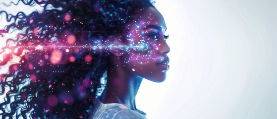 Woman With Long Hair in White Shirt