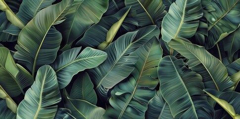 abstract green leaf texture, nature background, tropical leaf. AI generated illustration